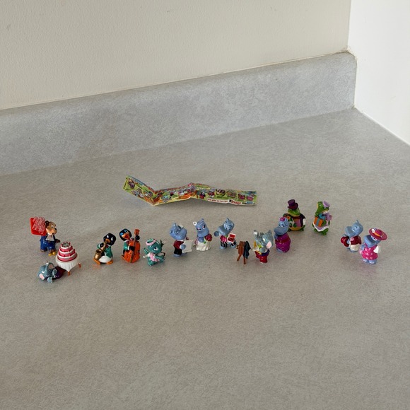 Kinder Other - Vintage Kinder Surprise Ferrero Die Happy Hippo Hochzeit Full Set 1999 Figures